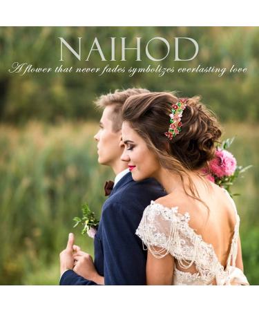 NAIHOD Vintage French Hair Barrettes - Luxurious Flower Leaf Butterfly Hair Clips - 3Pcs Bridal Hair Pins for Women & Girls - Wedding Party Jewelry - Buy Online on GoSupps.com