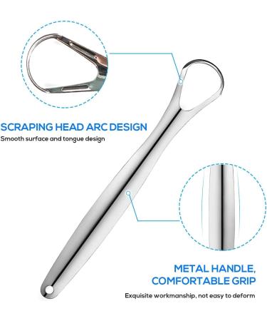 Professional Tongue Scraper for Bad Breath | Portable Tongue Cleaner with Case | Dental Care Tool for Adults & Children | 3-Piece Set - Buy Online on GoSupps.com