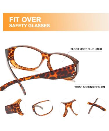 Fit Over Blue Light Blocking Glasses and Computer Eyewear- Wear Over Prescription Glasses/Reading Glasses/RX Glasses - Buy Online on GoSupps.com