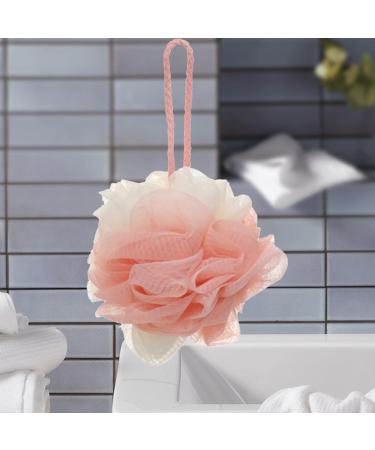 Gralara Pink Body Puff Bath Sponge | Portable Shower Ball for All Your Bathing Needs - Buy Online on GoSupps.com