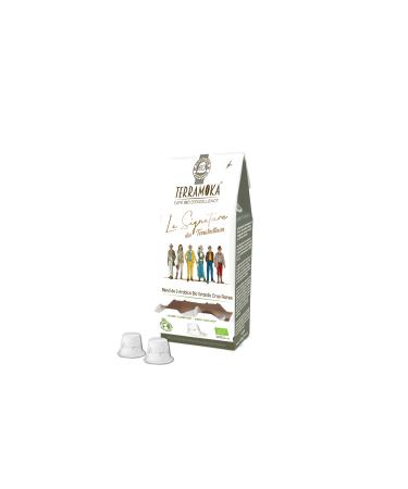 TERRAMOKA 60 Capsules Organic Coffee of excellence a blend of 3 Arabicas: India, Ethiopia and Brazil - Compatible with Nespresso Capsule machines - Intense and round - Zero Waste - Roasted in France