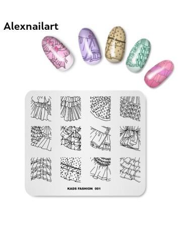 Nail Stamp Plate Set - 5pcs Picture Design Templates for Nail Art | Rock City Architecture Leopard & Hair Braiding Patterns - DIY Manicure Tools GT0011 - Buy Online on GoSupps.com