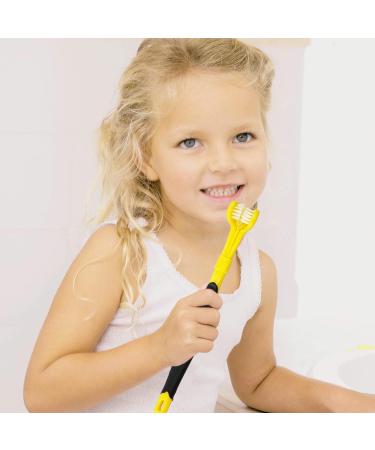 2Pcs 3 Sided Autism Toothbrush - Large Angle Soft Bristles for Complete Teeth and Gum Care - Buy Online on GoSupps.com