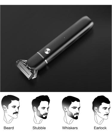 Premium 5-in-1 Electric Beard Trimmer & Shaver for Men | E-Blade with 3-Directional Shaving | Personal Body Groomer with LED Indicator - International Shipping Available - Buy Online on GoSupps.com