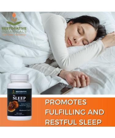 Restorative Botanicals My Sleep Shrooms Mushroom Extract Capsules Reishi Passionflower Valerian Chamomile Tryptophan Gluten Free/Vegan/Non GMO - Buy Online on GoSupps.com