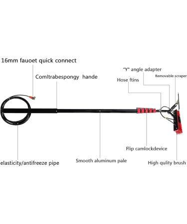 Window Cleaning Pole Water Fed Telescopic Brush for Photovoltaic Panel Cleaning Trucks Windows Telescopic Water Fed Brush (Color : 7.2m/24ft) (3.6m/12ft) - Buy Online on GoSupps.com