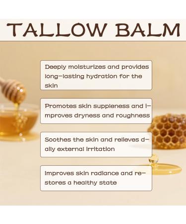 VSDFAW Beef Tallow For Skin Grass Fed Beef Tallow And Honey Balm Moisturizing Cream For Body For Dry Skin Deeply Nourishing (2.47Oz/Pcs) (2Pcs) - Buy Online on GoSupps.com