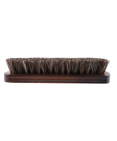 Home Shoes Brushes Horsehair Shoe Brush Polishing Wooden Handle Natural Leather Real Horsehair Soft Boots Polishing Cleaning Tool Bathroom Tool Brush Onecolor