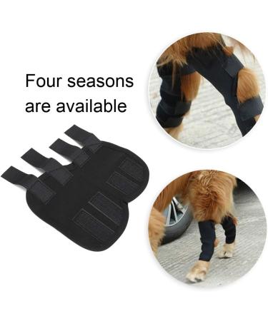 Dog Leg Cover Anti Lick Pet Knee Protective Case Dog Leg Assist Support Pad Wound Recovery Cover(S Black) - Buy Online on GoSupps.com