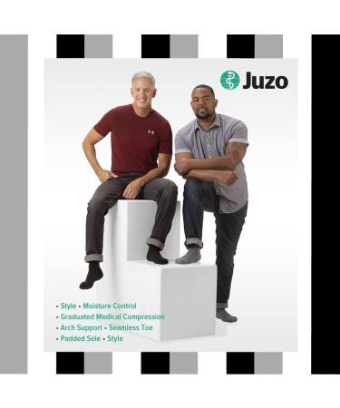 Juzo Power Comfort Knee High Compression Socks 15-20 mmHg | Circulation Therapy for Men & Women | Moisture Control & Therapeutic Relief | Retro Heather Gray | Large - Buy Online on GoSupps.com