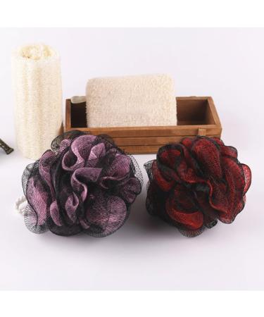 5pcs Exfoliating Bath Sponges | Mesh Pouf Shower Loofahs & Scrubbers | Premium Body & Shower Care - Buy Online on GoSupps.com