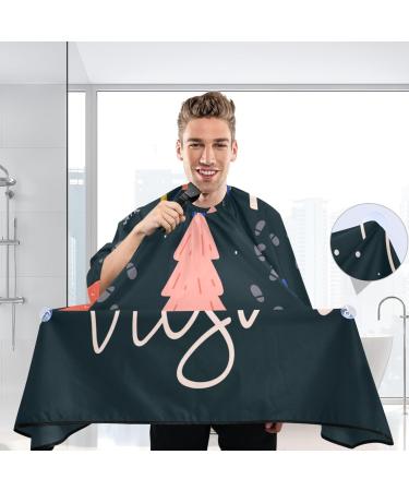 Buy Waterproof Barber Cape - Christmas Pattern Blue & Cheetah Haircut Bib for Men & Women | Unisex Hair Cutting Cape for International Shipping - Buy Online on GoSupps.com
