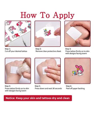 8 Sheets Melody Temporary Tattoos for Kids | My Melody Birthday Party Supplies & Favors - Buy Online on GoSupps.com