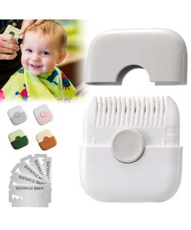Trimpocket Hair Trimmer/Comb Kids Split Ends Hair Trimmer Hair Trimming and 2 in 1 Bangs Trimmer 2 in 1 Hair Trimmer Razor Comb Dual-Side Design with Cover Blades Replaceable (Gray) Grey