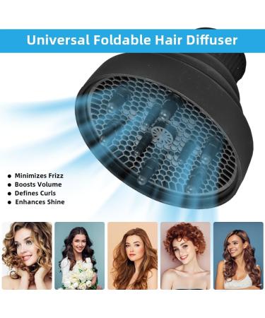 Buy Caredgo Silicone Hair Dryer Diffuser Portable Black Attachment for Curly Hair Foldable & Compact - Buy Online on GoSupps.com