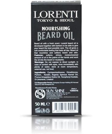 LORENTI Tokyo & Seoul Argan Beard Oil Huile de barbe pour homme 50 ml | Soin quotidien de 3 jours la barbe compl te | Brillance extra - Buy Online on GoSupps.com