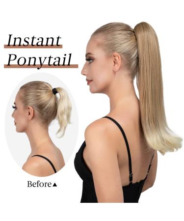 Dirty Blonde 18 Inch Clip in Ponytail Extension - Long Curly Wavy Hairpiece for Women - Buy Online on GoSupps.com