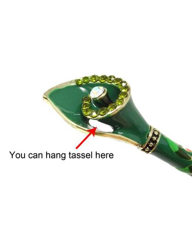 Honbay Cloisonn Vintage Hair Stick With Calla Chinese Traditional Style - Green Hair Chopsticks Hairpin - Buy Online on GoSupps.com