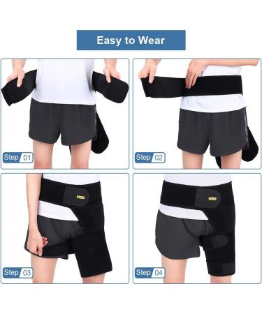 Adjustable Groin Support Bandage | Compression Cuffs for Thighs | Relieve Muscle Pain & Sports Injuries - Buy Online on GoSupps.com