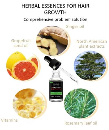 AICHUN BEAUTY Beard Oil 30ml - Pure Natural Nutrients with Grapefruit Seed Oil and Ginger for Healthy Mustache and Hair - Buy Online on GoSupps.com