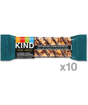 KIND THINS Nuts Sea Salt & Dark Chocolate Gluten Free Bars 21g Bar (10 Count) - Buy Online on GoSupps.com