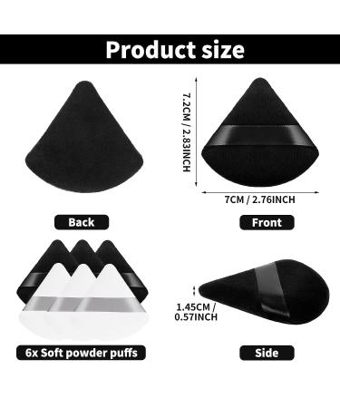 Sibba 6-Piece Sponge Makeup Set - Foundation, Concealer, and Setting Sponges for Face and Body - Velour Beauty Tools in Black/White - Buy Online on GoSupps.com