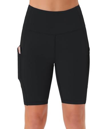 Persit Women's Short Leggings | Opaque Cycling Shorts with Pockets - Black | International Shipping Available - Buy Online on GoSupps.com