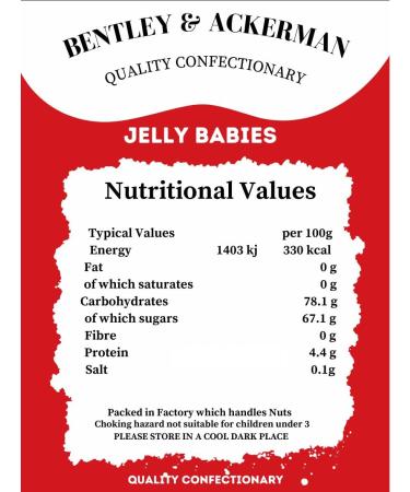 Jelly Babies - (605g) Original Jelly Babies in a Gift Jar by Bentley & Ackerman's Sweet Shop. - Buy Online on GoSupps.com
