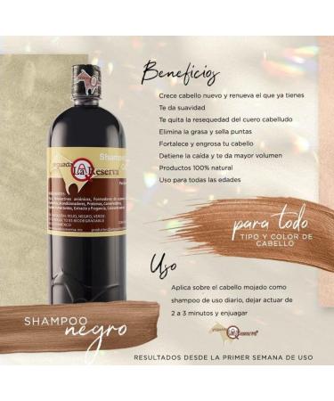 Yeguada La Reserva Shampoo de Caballo Negro Fortalece y Embellece el Cabello (1 L) Env o Internacional - Buy Online on GoSupps.com