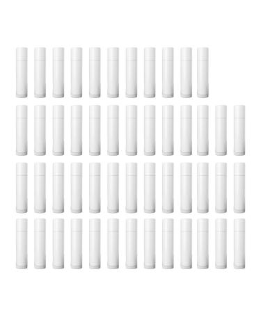 50pcs White Lipstick Tube 5g Containers Perfect For Making Your Own Lip Balms Refillable And Portable White Lip Balm Tubes