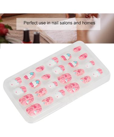 Kids Nail Art Kids False Nails Cartoon Pattern Full Cover Artificial False Nails Children False Nails Colored Girls Press On Nails Removable Kids Fake Nails (02) - Buy Online on GoSupps.com