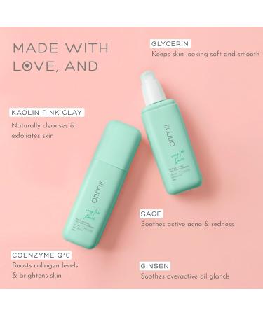 Gentle Facial Cleanser For Oily Skin | Deep Cleansing Face Wash With Pink Kaolin Clay that Controls Sweat & Acne| Soap Free Non Comedogenic & Sulphate Free 100ml - Buy Online on GoSupps.com