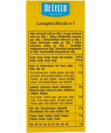 De Cecco 20 x pasta 100 Italy It Italy Lasagnes broad Doprich No 1 no 1 no 5 + I Itality pulpa gourmet 400 g - Buy Online on GoSupps.com
