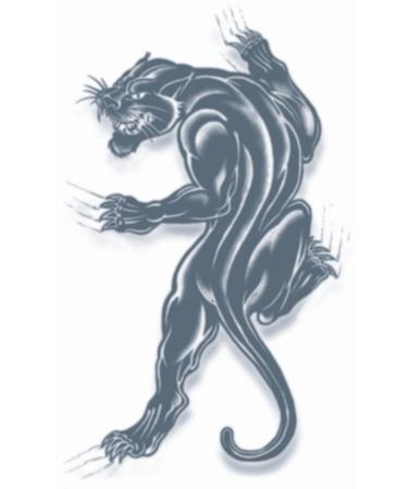 Tinsley Transfers Panther Prison Temporary FX Tattoo  Black/White