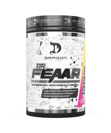 DRAGON PHARMA Dr. FEAAR Advanced Full-Spectrum EAA Matrix Supports Muscle Protein Synthesis and Recovery Enhanced Training Capacity and Performance (30 Servings Raspberry Lemonade)