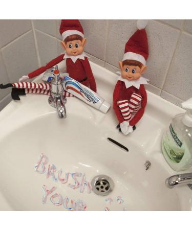 Wholesale Elfie and Elvie Set - Playful Elves Behavin' Badly - 2 Red Figures with Soft Body and Vinyl Face - Buy Online on GoSupps.com