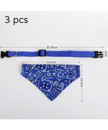 Dog Narrow Bandana Set - Taozoey 3 PCs Triangle Pet Scarves for Small & Medium Dogs and Cats - Buy Online on GoSupps.com