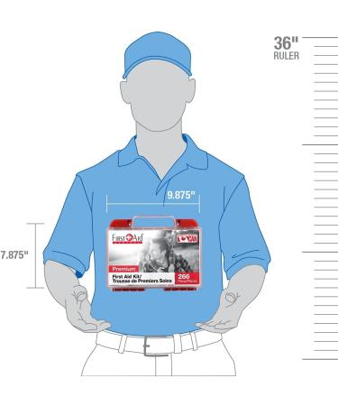 FIRST AID CENTRAL 266 Piece Premium First Aid Kit Red - Buy Online on GoSupps.com
