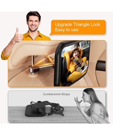 360 Rotatable Shatter-Safe Baby Car Mirror - Sausage-Proof Back Seat Monitor for New Parents | Large Field of Vision - Buy Online on GoSupps.com