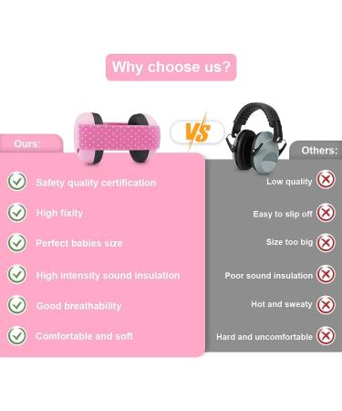 CUIFULI Kids Earmuffs - Noise Reduction Headphones for Babies & Toddlers 12-36 Months - Pink - Buy Online on GoSupps.com