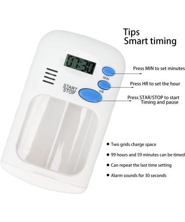 Smart Electric Tablet Organizer with Alarm & Intelligent Dispenser | Portable Automatic 2-Grid Design for Home Use - Buy Online on GoSupps.com