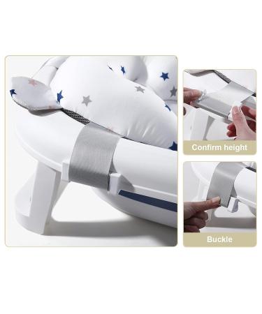 RUIXIA Baby Bath Pad Anti-Slip Infant Bath Cushion Newborn Bathtub Seat Support Cushion Mat Soft Floating Bathing Tub Seat Pillow Shower Bather Bed for Baby 0-12 M (Tub Not Included) one size star - Buy Online on GoSupps.com