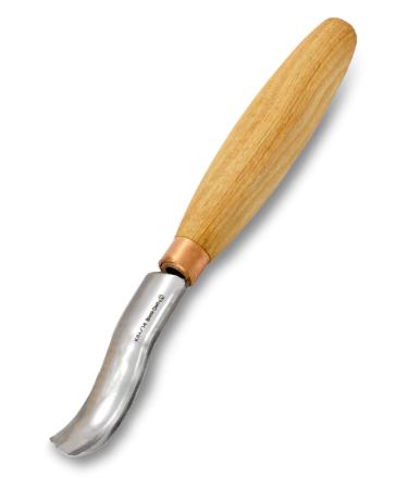 BeaverCraft  Wood Carving Bent Gouge K8a/14 0.55 - Spoon Carving Tools - Woodworking Hand Chisel Compact Wood Carving Knife for Beginners and Profi - Hobbies for Adults and Kids - Carbon Steel Blade