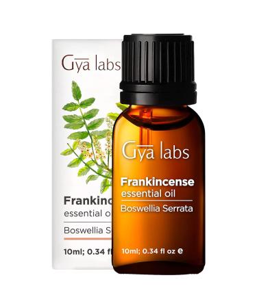 Gya Labs Pure Frankincense Essential Oil for Pain & Skin (0.34 fl oz) - 100% Natural Therapeutic Grade Frankincense Essential Oils for Aromatherapy & Frankincense Oil for Diffuser Frankincense 0.34 Fl Oz (Pack of 1)