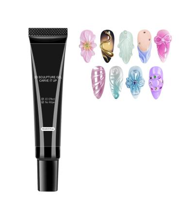 G n rique 15ml 3D Decorative Gel Glue Super Adhesive Nail Sculpting Gel for Stones and Nail Designs. Perfect for Everyday Wear Parties and Home Use. Quick Drying and Long-Lasting