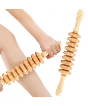 Fascia rod wood massage roller premium fascia roll wood massage scooter massage device body roller fascia rod fascia roll wood for legs neck muscle relaxation body shape - Buy Online on GoSupps.com