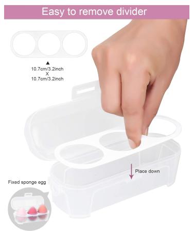Makeup Sponge Case Blender Beauty Foundation Holder - 3pcs Pink Series Set | Wet/Dry Storage Box & Organizer - Stocking Stuffer Gift for Women - Buy Online on GoSupps.com