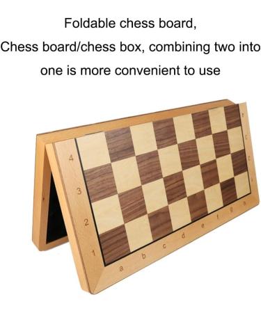 Chess Set 2 in 1 Portable Chess Set and Checkers Classic with Folding Wooden Chessboard and Storage Slots Board Game (Size : 42cm) (42cm) - Buy Online on GoSupps.com