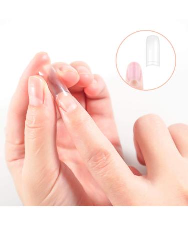 Buy Bainfir 500 Pcs Natural Color Artificial Nail Tips - 10 Sizes DIY Acrylic Fake Nails with Box Nail Brush & File - Perfect for Nail Art - Buy Online on GoSupps.com