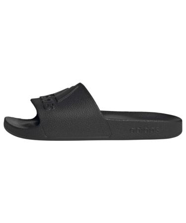 adidas Unisex Adilette Aqua Logo Slides 40.5 EU Core Black Core Black Core Black